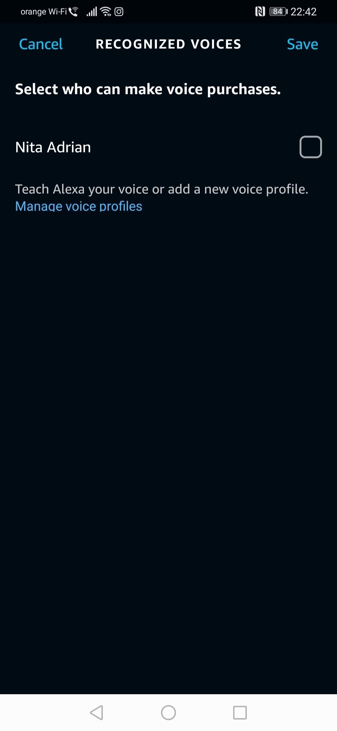 Профили голосовых покупок в Alexa