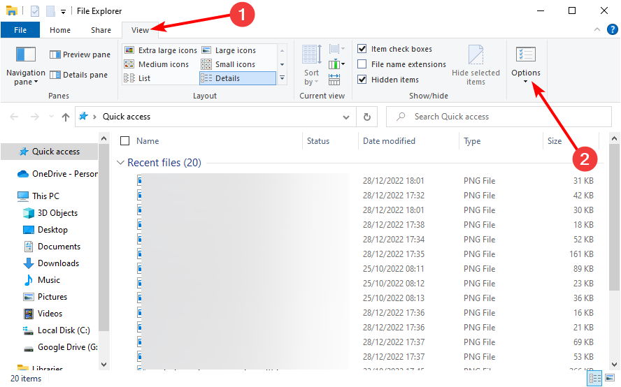 Параметры вида в Проводнике Windows 10 — опции поиска