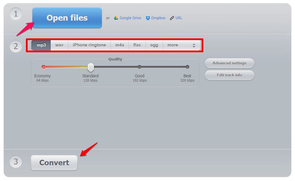 Онлайн конвертер на экране компьютера