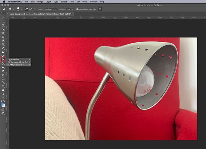 Remove Background in Photoshop Magic Eraser Tool