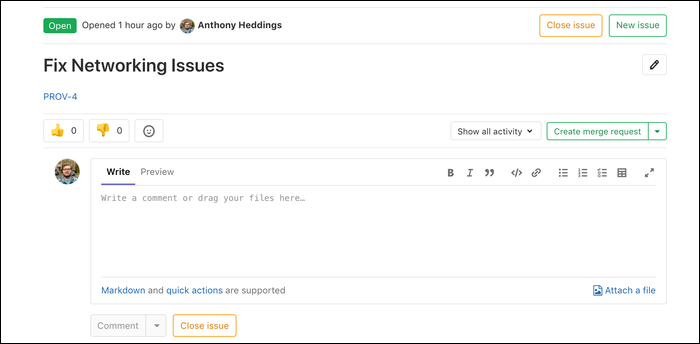 Networking issues page.