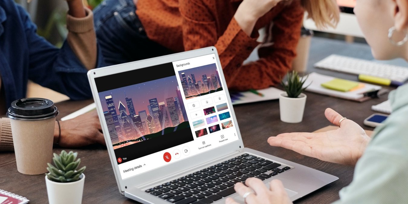 Изменить или размыть фон в Google Meet