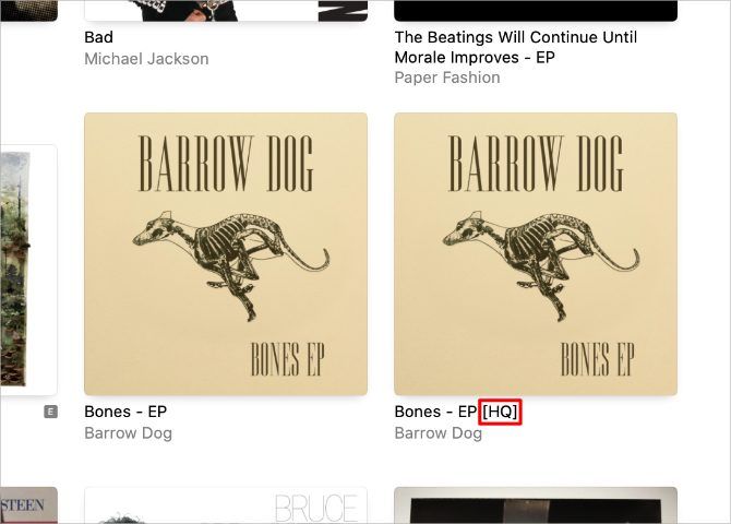 Альбом в Apple Music с пометкой для сохранения качества