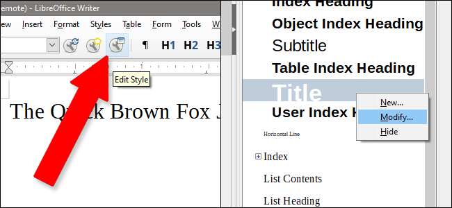 Кнопка редактирования стиля