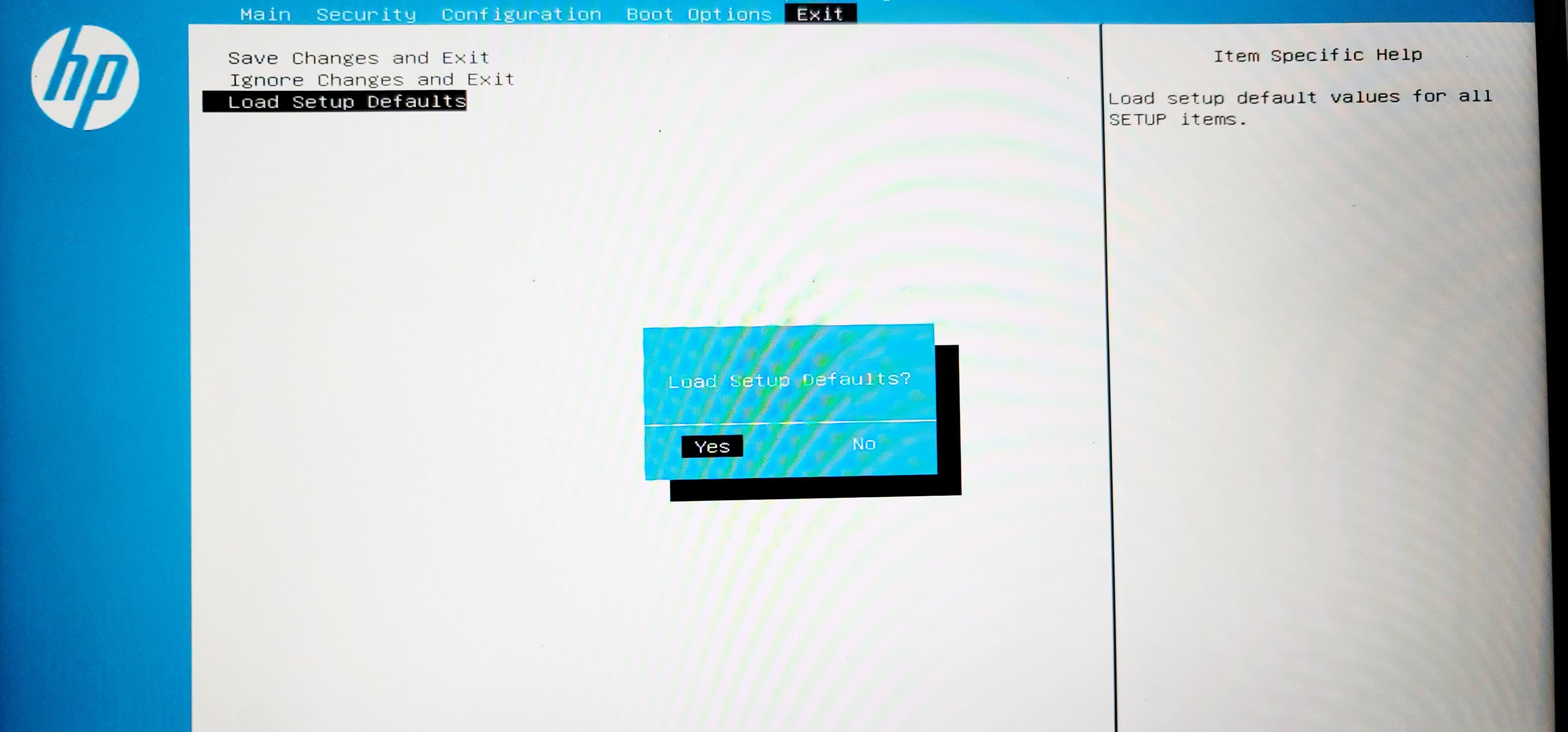 Загрузка настроек BIOS по умолчанию — Load Setup Defaults
