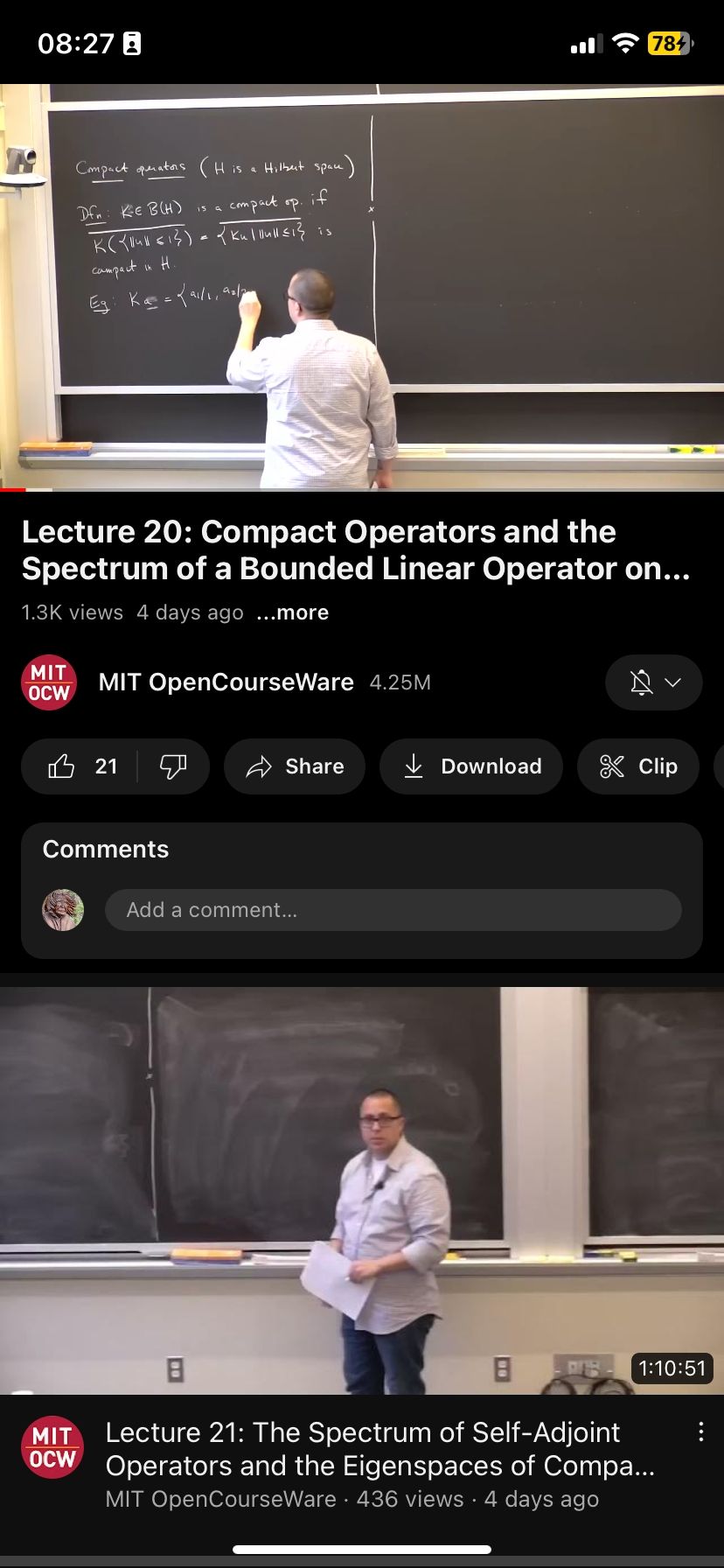 Воспроизведение видео в YouTube на мобильном устройстве