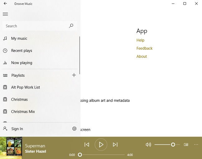 Менеджер очереди и плейлиста в Groove Music