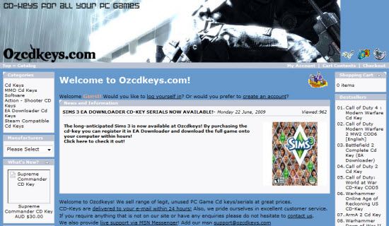 Покупка ключей игр — пример страницы товара