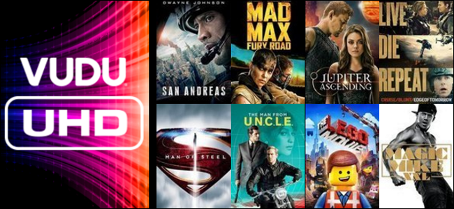 Баннер Vudu с фильмами и сериалами