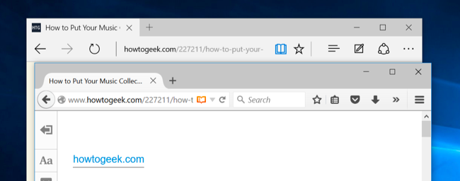 Режим чтения в десктопном Firefox/Edge: значок рядом с адресной строкой