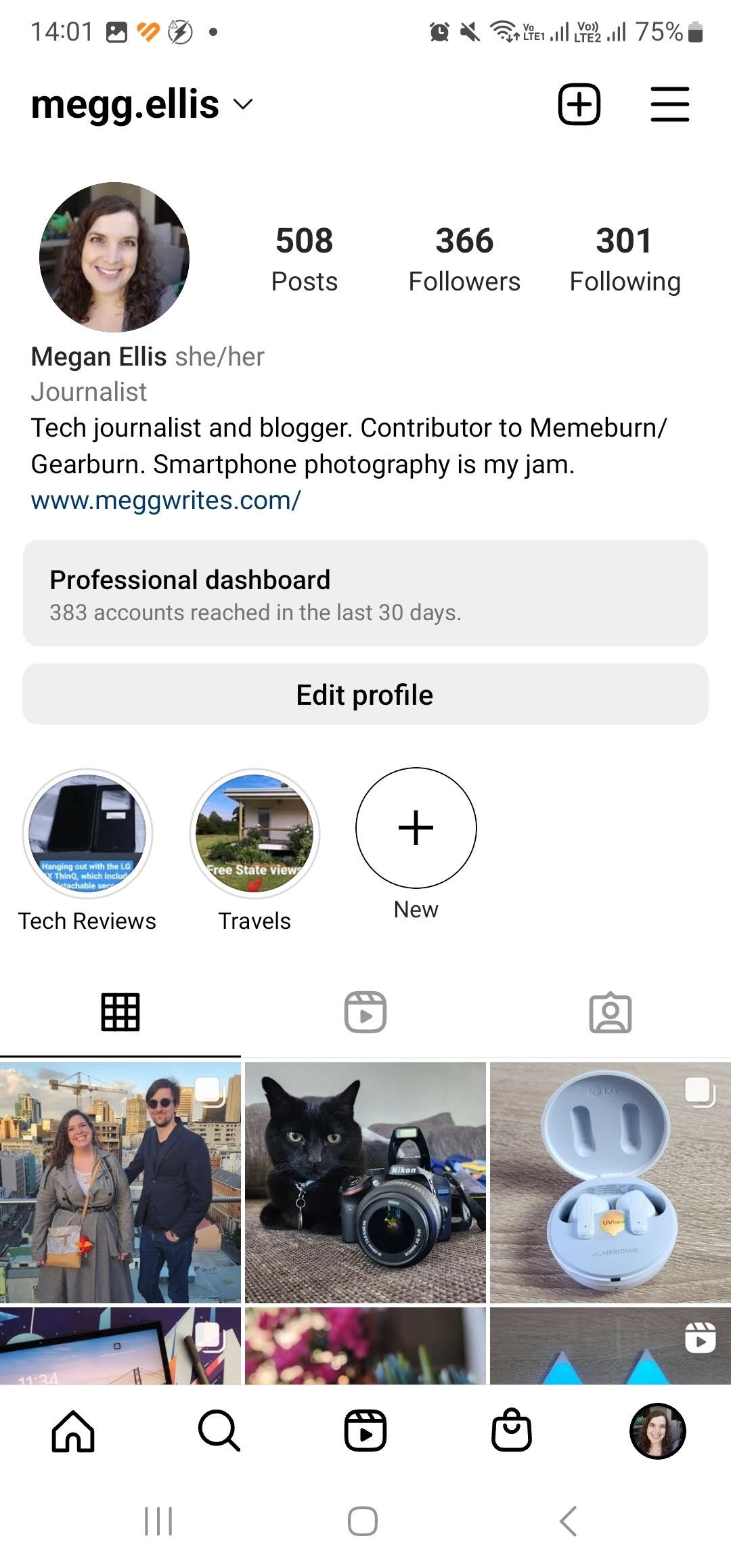 instagram profile