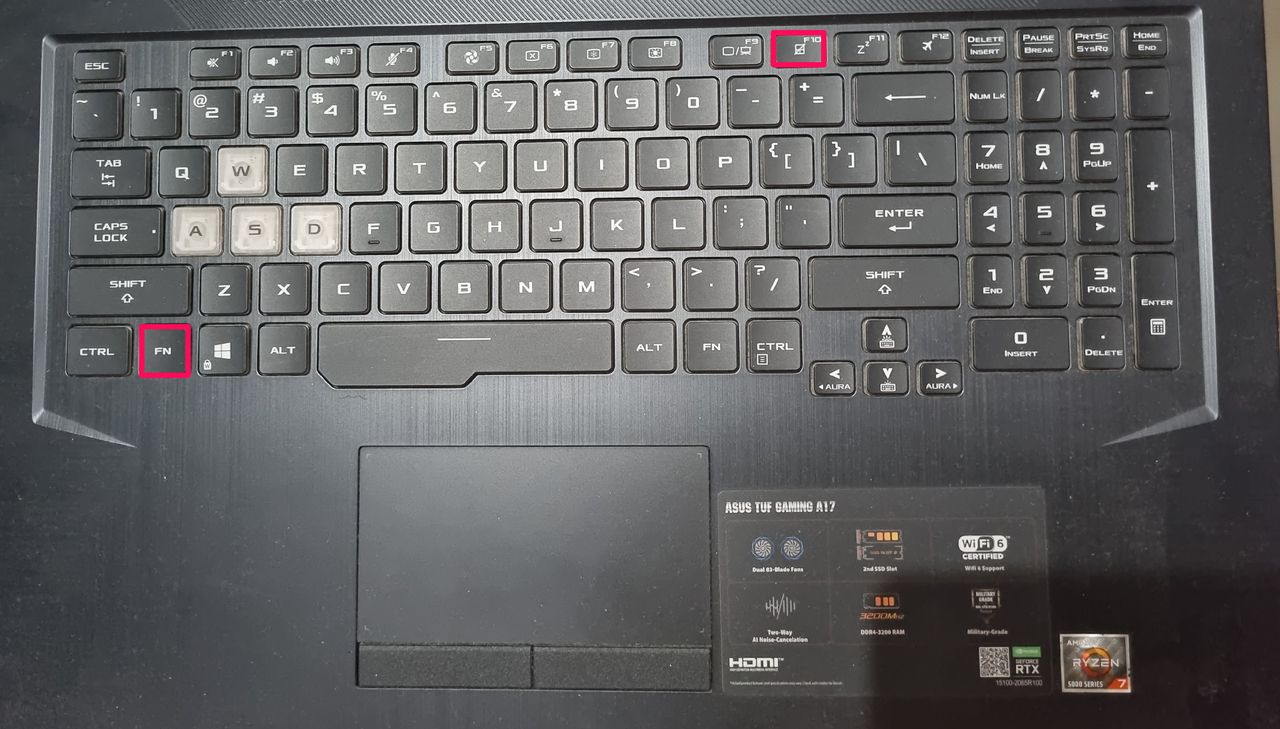 Fn Key on the keyboard