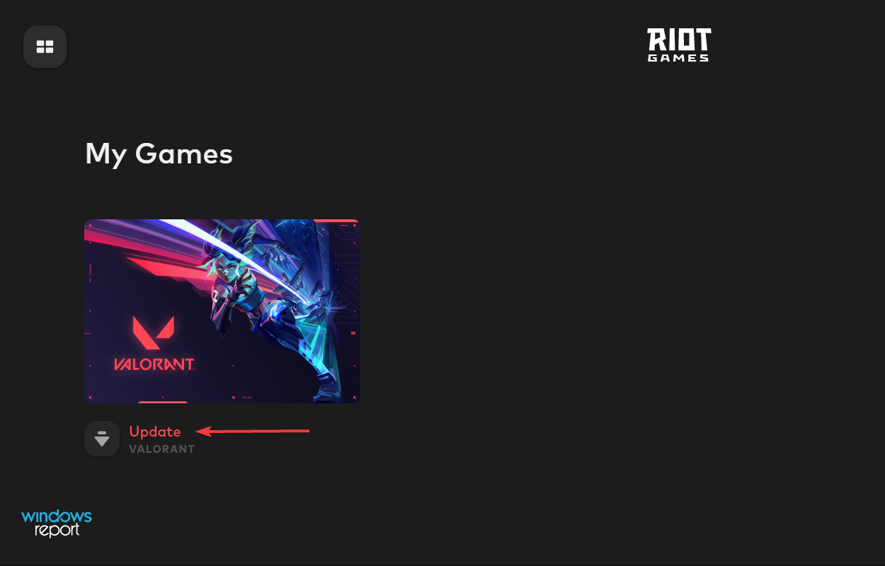 Обновление Valorant