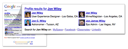 Управление результатами Google по вашему имени