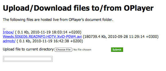 Загрузка файлов по Wi‑Fi — форма в браузере