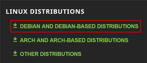 Ссылка на загрузку для Debian и производных