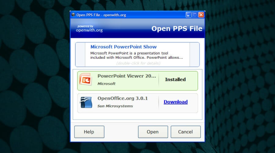 open pps file example