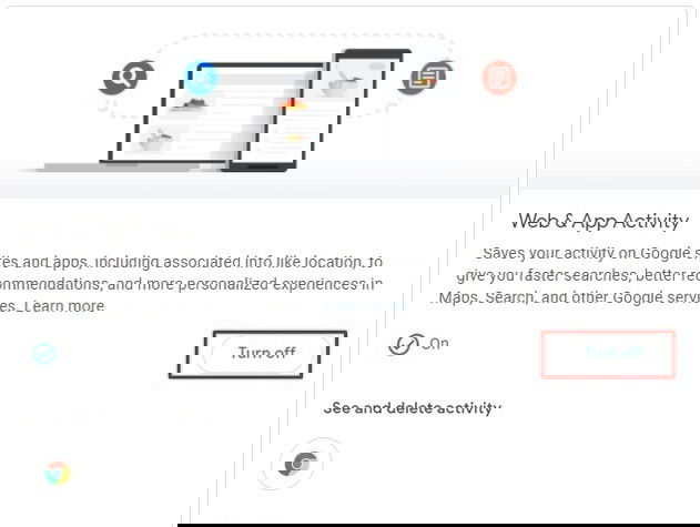 Кнопка «Отключить» для Web & App Activity