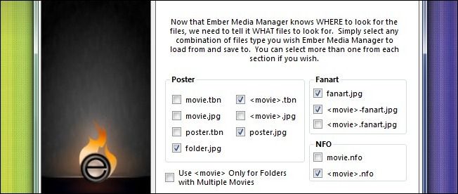 Настройки форматов сохранения обложек и NFO
