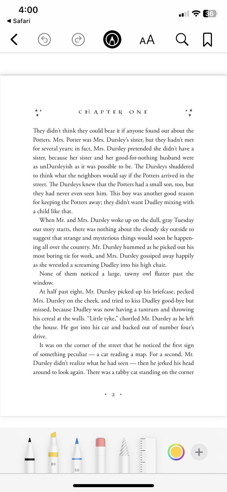 options for the markup icon