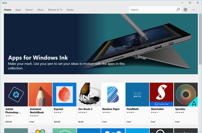 windows ink pen enabled