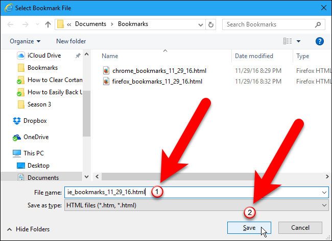 Диалог выбора файла для сохранения экспорта в IE
