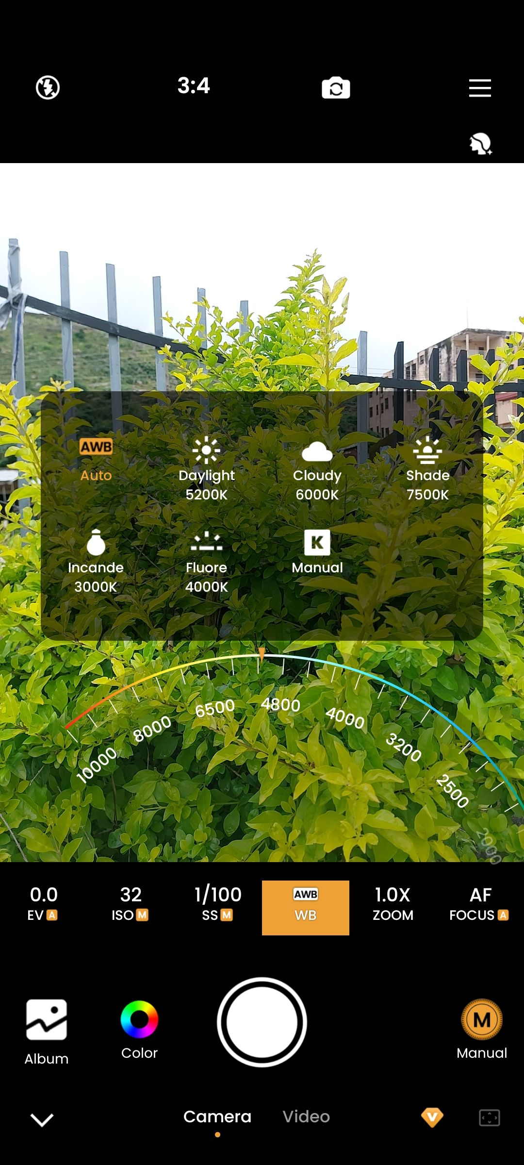 Меню баланса белого в ReLens для точной цветокоррекции