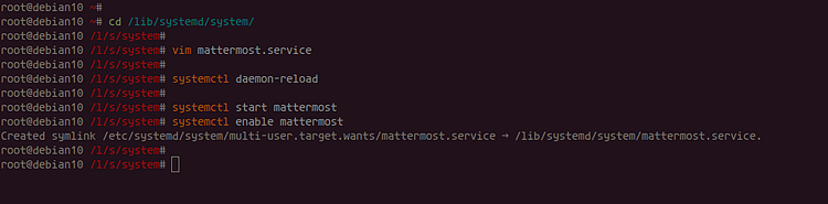 Юнит systemd создан и запущен
