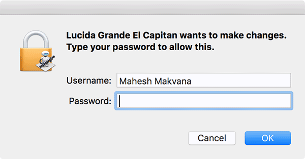 Запрос пароля администратора для применения патча