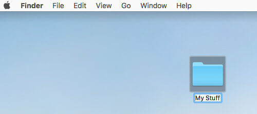 Иконки: папка Desktop на рабочем столе Mac
