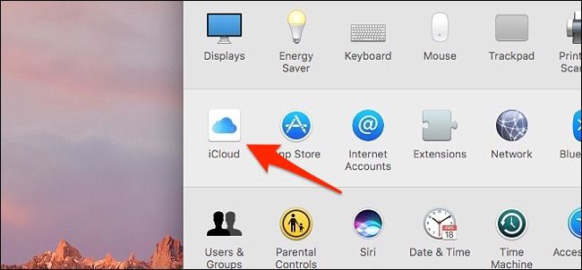 Скриншот окна Системные настройки — iCloud с выделенным iCloud Drive