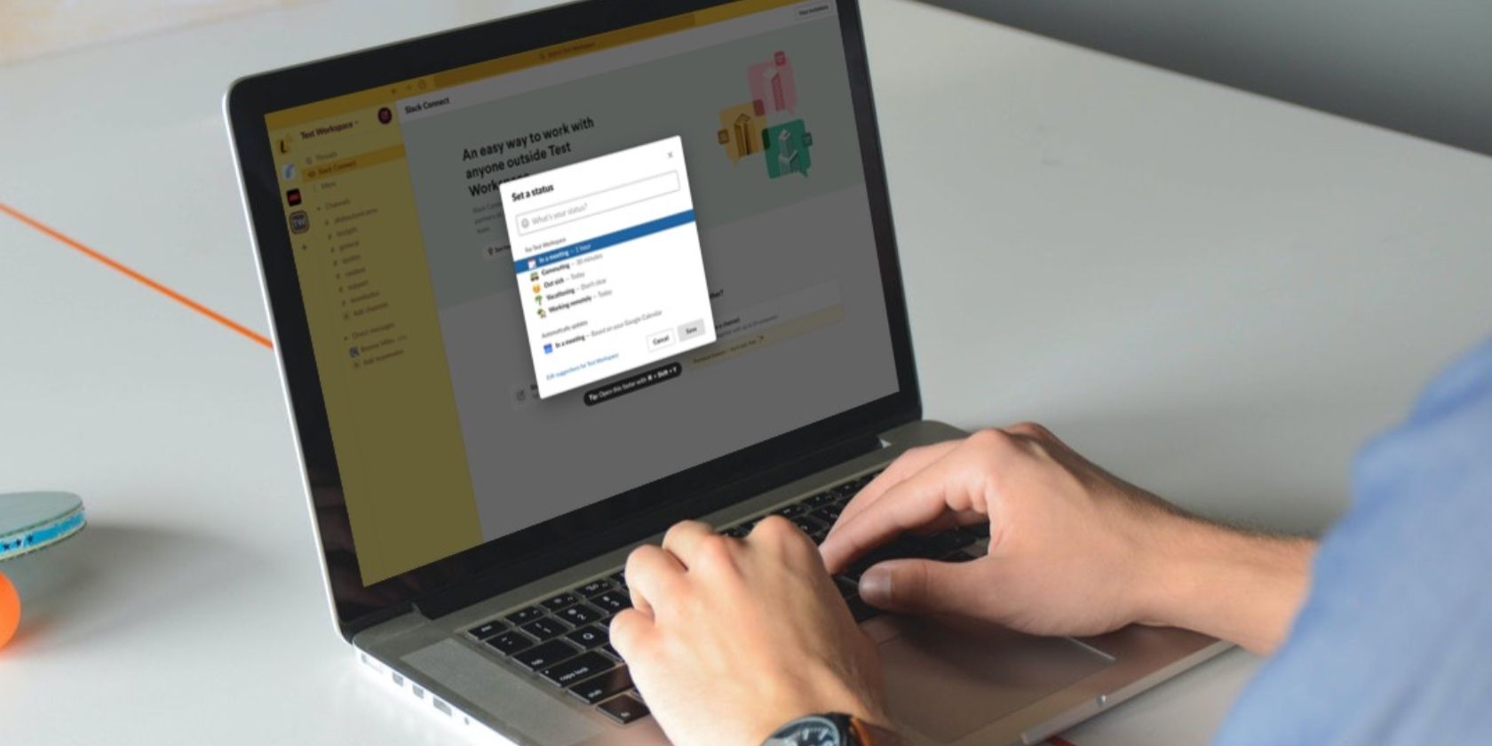 Как изменить статус в Slack