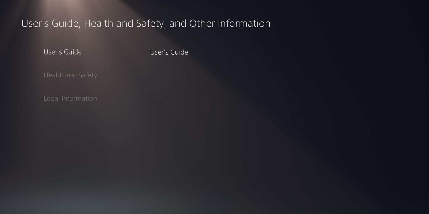 Руководство пользователя PS5 на экране