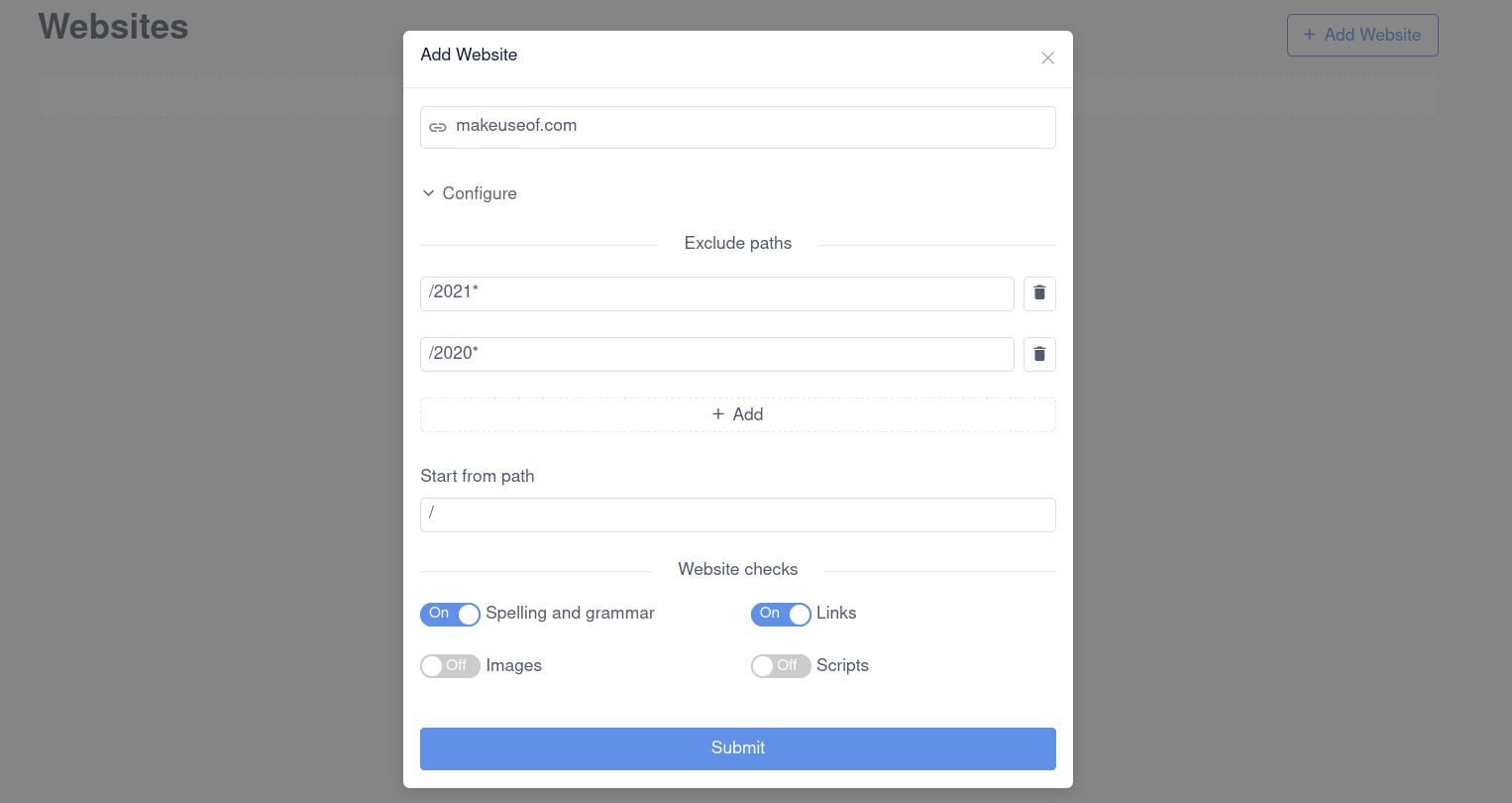 настроить SiteInspector