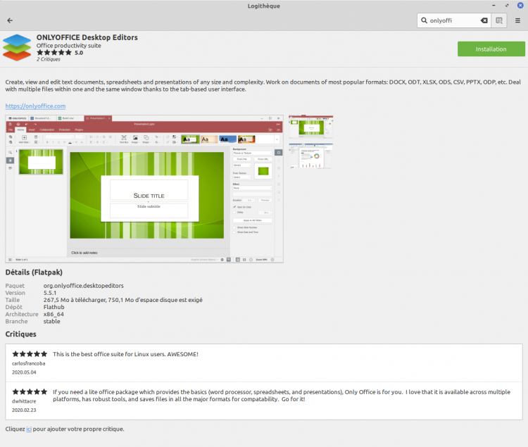 ONLYOFFICE в Linux Mint