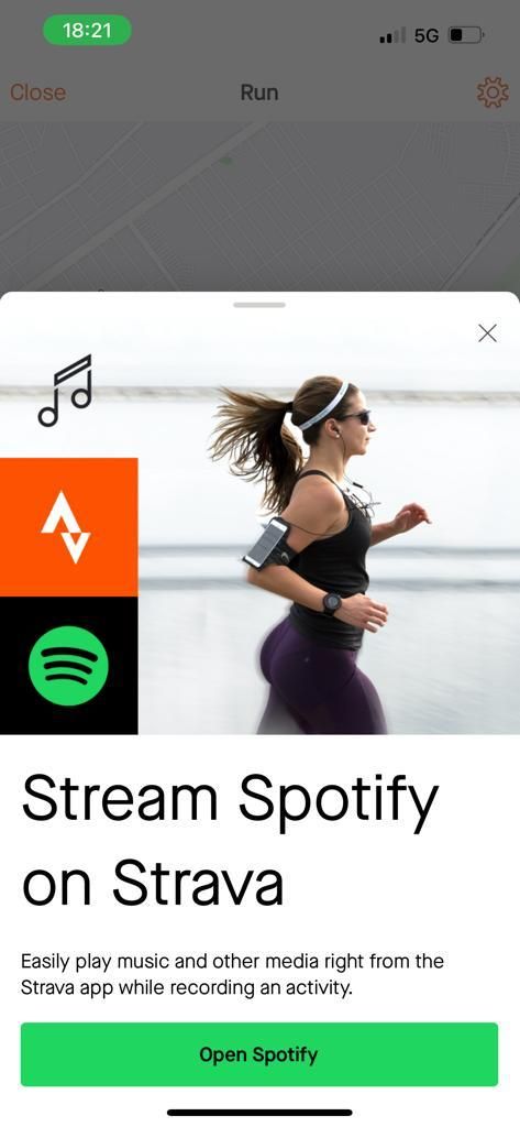 Подтвердите подключение Spotify в Strava