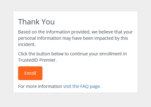 Сообщение о том, что ваши данные могли быть скомпрометированы
