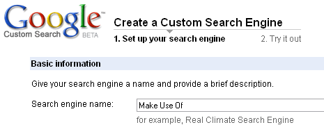 Пример поисковой панели Google Custom Search на сайте