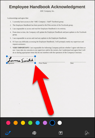 Подпись вставлена и изменена по размеру на изображении