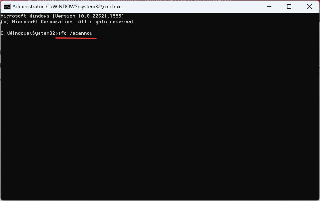 Запуск SFC для проверки целостности