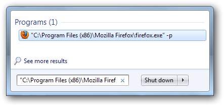 Диспетчер профилей Firefox на Windows