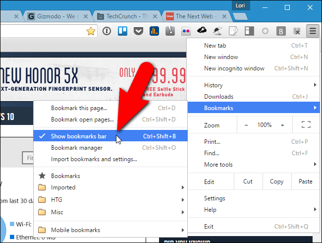 Сохранить набор вкладок в Chrome