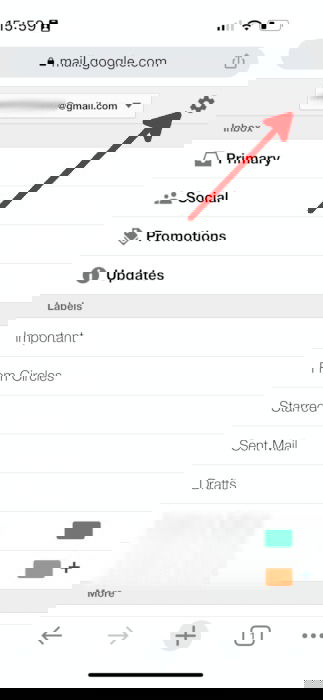 Gmail Mobile Burger Icon