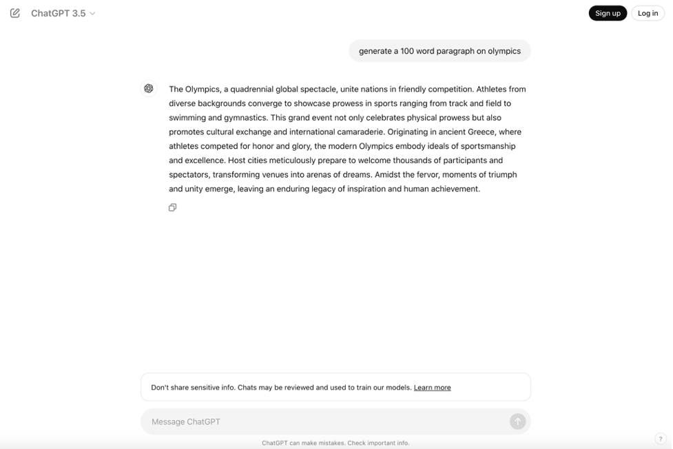 Пример сгенерированного текста из ChatGPT до обработки
