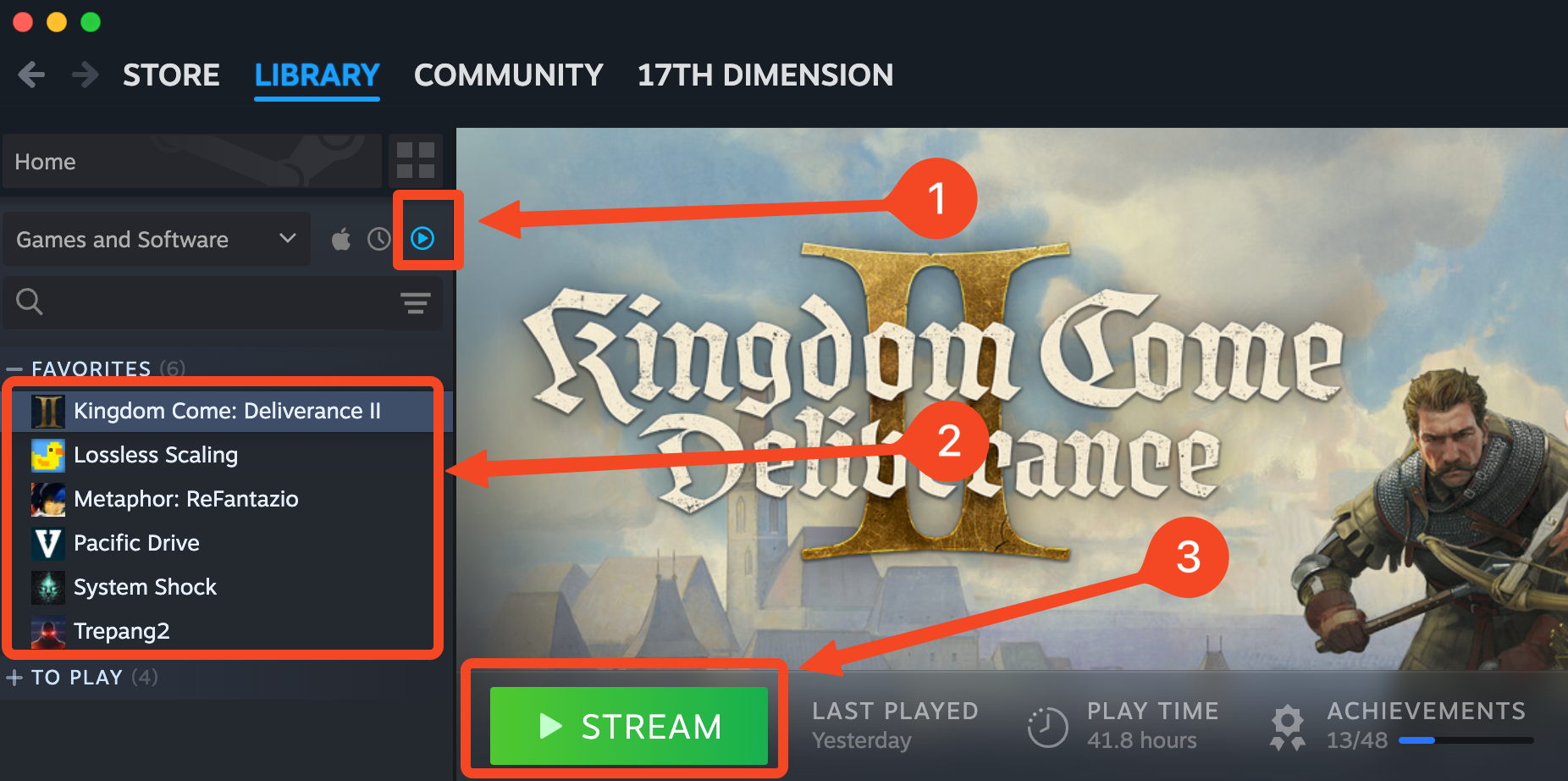 Kingdom Come Deliverance 2 в библиотеке Steam. 