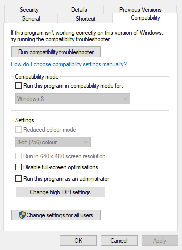 Pestaña Compatibilidad de Outlook