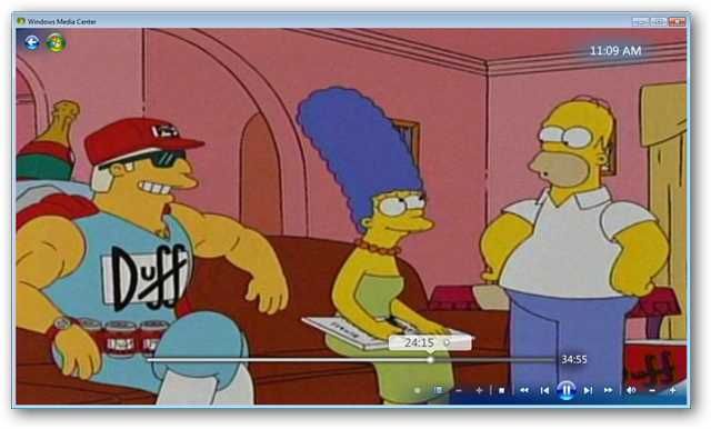 Воспроизведение записи без активных рекламных пауз в Media Center