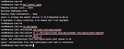 Проверка конфигурации nginx