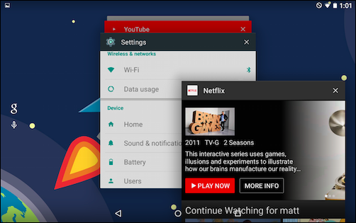Закрытие приложения Netflix на Android