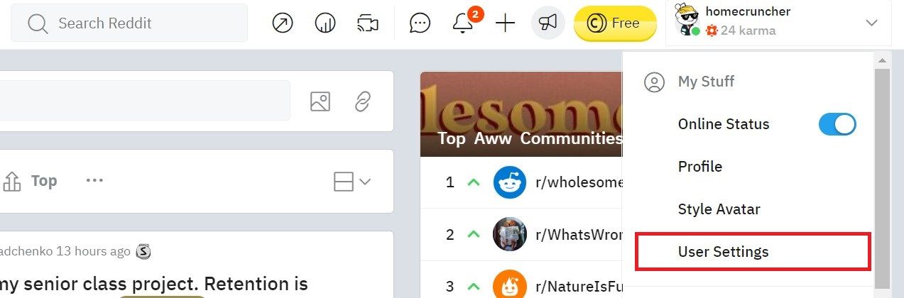главная страница Reddit в браузере на рабочем столе